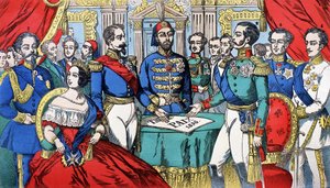Portrait of the sovereigns of Europe during the Peace Treaty in 1856