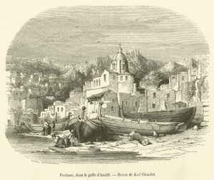 Positano, in the Gulf of Amalfi by French School
