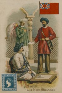 Postal service in British India by French School