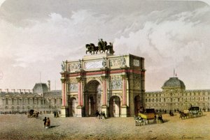 Postcard of the Arc de Triomphe du Carrousel, Paris by French School