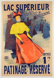 Poster Advertising a Skating Rink on the Lac Superieur in the Bois de Boulogne