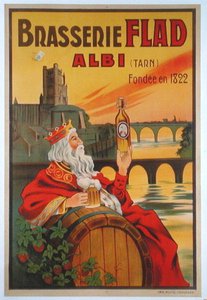 Poster advertising the Brasserie Flad in Albi by French School