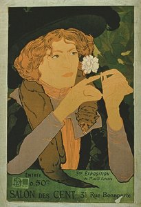 Poster advertising the Fifth Exhibition for the Salon Des Cent, Paris