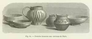 Pottery found around Paris by French School