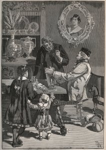 Potichomy, a 19th Century Process to Imitate Porcelain Vases from China and Japan. Engraving from 1880 in 