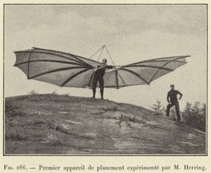 First Gliding Apparatus Experimented by M. Herring