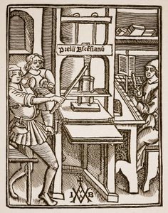 Printing Press, title page of Hegesippus, printed by Jodocus Badius Ascensius, Paris, 1511 by French School