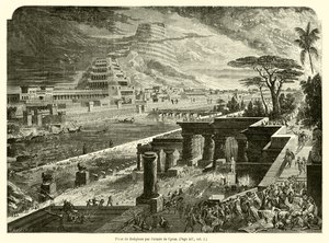 Capture of Babylon by the Army of Cyrus by French School