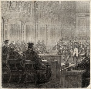 Trial by the Royal Court of Poitiers of General Jean Baptiste Breton (Jean-Baptiste) called Berton (1769-1822) in 1822