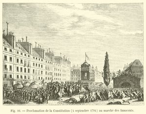 Proclamation of the Constitution, September 4, 1791, at the Innocents Market by French School