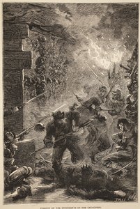 Pursuit of the Insurgents in the Catacombs, May 1871, illustration from Cassells History of the War between France and Germany, 1870-1871