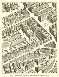 Palais-Royal District in 1739, After the Turgot Plan by French School