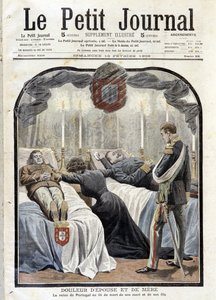 Queen of Portugal Amelie in the Deathbed of Her Husband and Son by French School