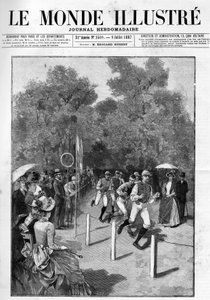 Race of the Racing Club at the Bois de Boulogne in 1887 by French School