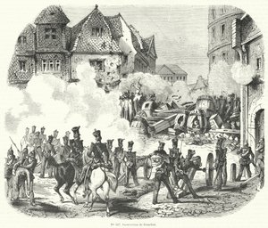 Rebellion in Frankfurt, Germany, September 1848 by French School