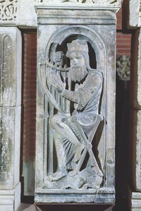 Relief depicting King David playing the harp, from La Daurade