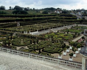 Renaissance Architecture: View of the Gardens of the Chateau de Villandry by French School