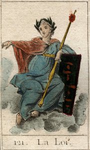 Representation of the Act as a woman holding a sceptre. From “Mythology of Youth” by Pierre Blanchard 1803. by French School