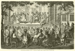 Theatrical Performance in Beijing (engraving) by French School