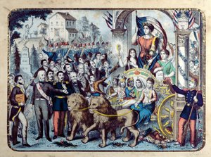 Republican allegory celebrating the French Constitution of 1876 by French School