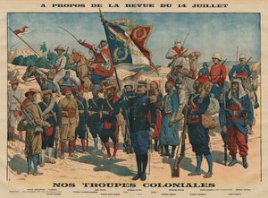 Review of the 14th July, Our Colonial Troops, illustration from 