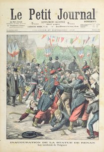 Riot in Treguier at the inauguration of a statue of Renan, cover illustration of 