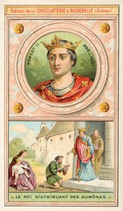 Robert II of France distributing alms
