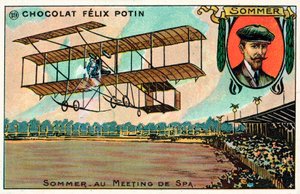 Roger Sommer flying at the Spa Aviation Meeting, Belgium by French School