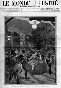 Rollercoaster, at the feast of Neuilly sur Seine, July 1888. Cover of the newspaper 