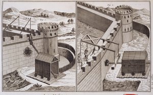 Roman Battering Rams by French School
