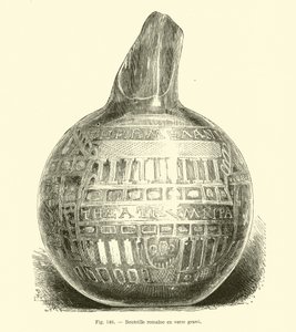 Roman Engraved Glass Bottle
