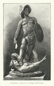 Roman Gladiators Fighting by French School