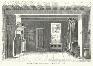 Room in the Hotel de France at St Malo, Brittany, in which French Writer and Politician Francois-Rene de Chateaubriand was Born (engraving) by French School
