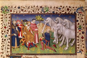 Alexander given white elephants, from 