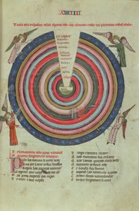 Cosmological diagram, early 14th century by French School