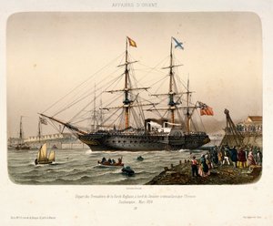 Royal West Indian Mail Steamer Orinoco leaving Southampton, c.1854 by French School