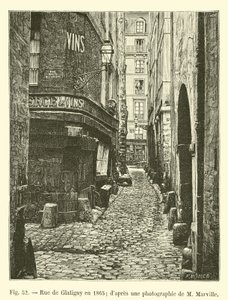 Rue de Glatigny in 1865; after a photograph by Mr. Marville