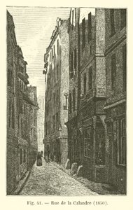 Rue de la Calandre, 1850 by French School