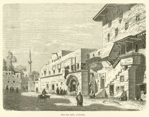 Street of the Jews, in Rhodes (engraving) by French School
