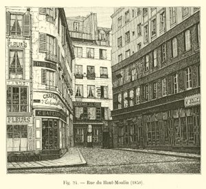Rue du Haut-Moulin, 1850 by French School