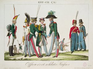 Russian Officers and Soldiers