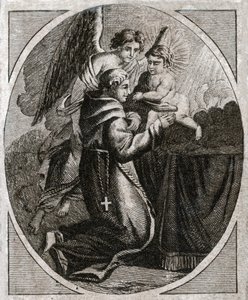 Saint Anthony of Padua (engraving) by French School