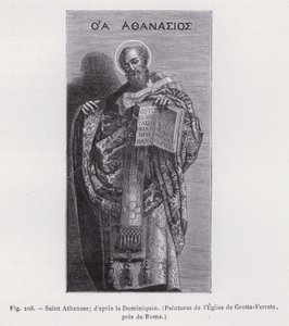 Saint Athanasius; after Domenichino, Paintings of the Church of Grotta-Ferrata, near Rome (engraving)