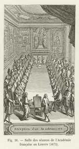 Meeting room of the French Academy at the Louvre, 1673 by French School