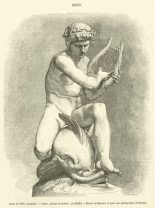 Salon of 1870, Sculpture, Arion, Marble Group (engraving)