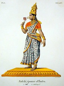 Satchi wife of Indra, engraved by C. de Motte by French School