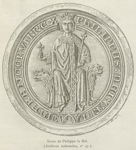 Seal of Philip the Fair (engraving) by French School