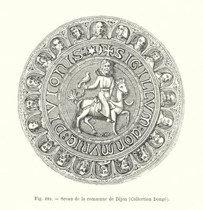 Seal of the Commune of Dijon, Donge Collection by French School