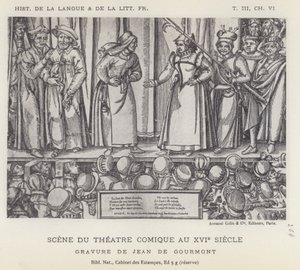 Scene from the Comic Theatre in the 16th Century by French School