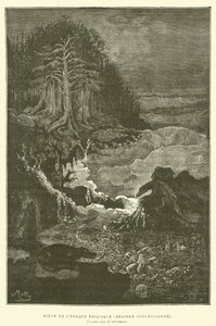 Scene from the Triassic Period (Conchylian Period) by French School